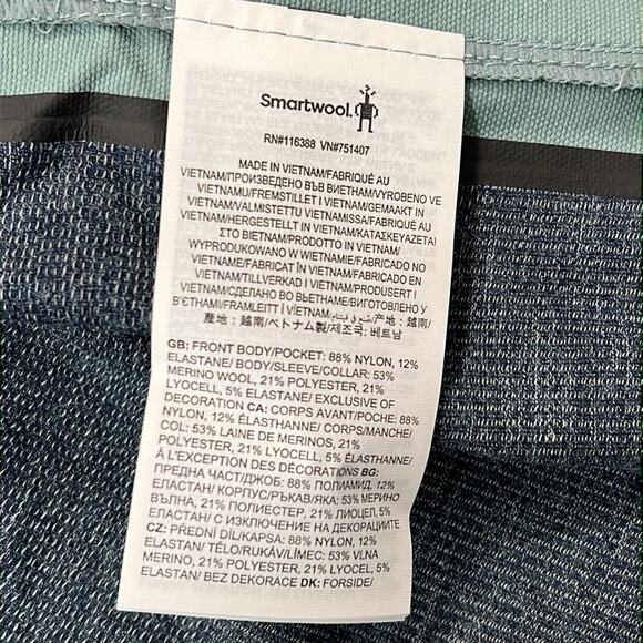 NEW Smartwool S Men's Intraknit Active Full Zip Merino‎ Wool Green Lead Sweater - Picture 10 of 11